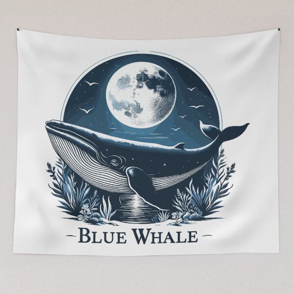 Item preview, Dark Shadows Blue Whale designed and sold by bihtti.