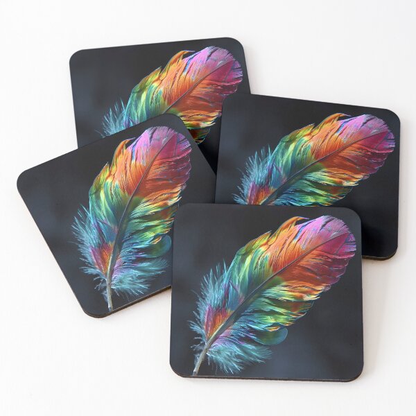 Item preview, Stunningly colorful tie dye feather print designed and sold by dcrc.