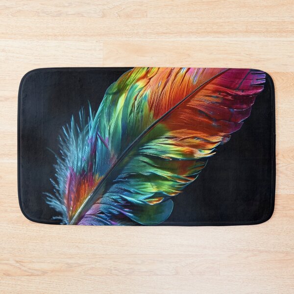 Item preview, Stunningly colorful tie dye feather print designed and sold by dcrc.