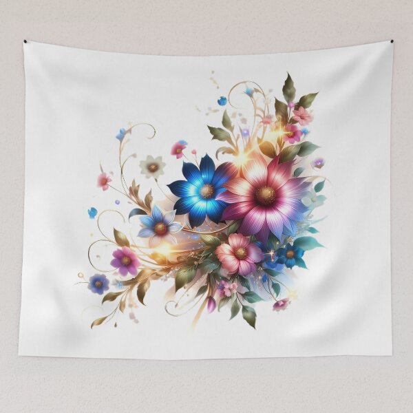 Aperçu de l'œuvre belles fleurs colorées créée et vendue par CreativeSparkzz.