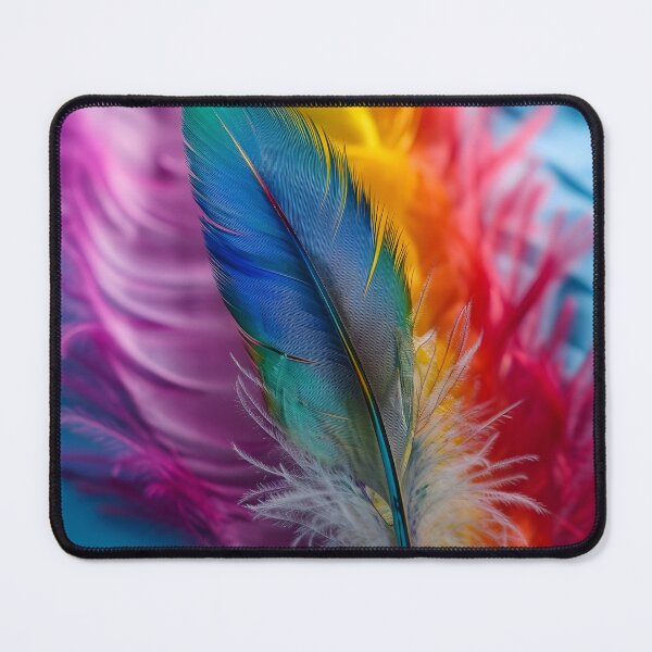 Item preview, Stunningly colorful tie dye feather print designed and sold by dcrc.