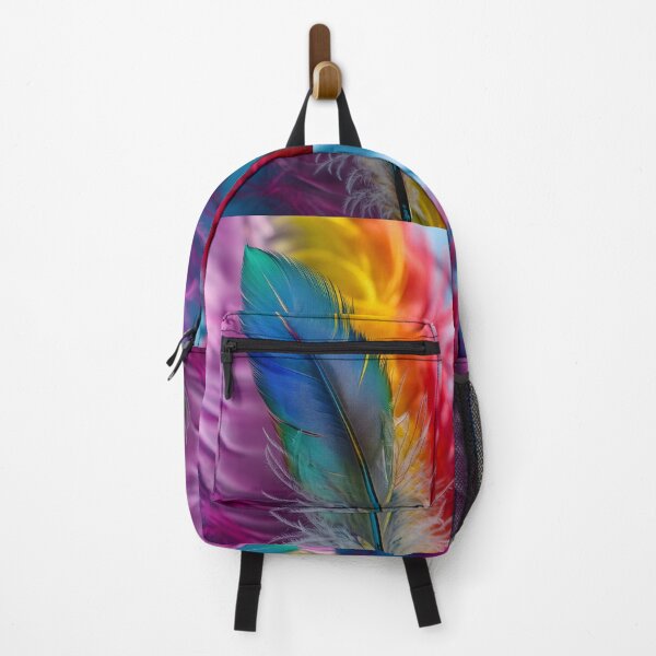 Item preview, Stunningly colorful tie dye feather print designed and sold by dcrc.