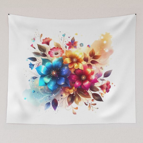 Aperçu de l'œuvre belles fleurs colorées créée et vendue par CreativeSparkzz.
