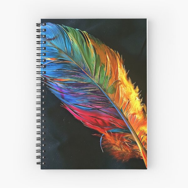 Item preview, stunningly colorful tie dye feather print designed and sold by dcrc.