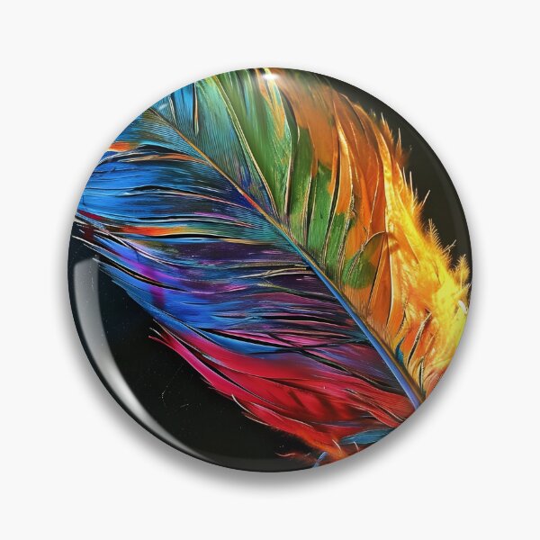 Item preview, stunningly colorful tie dye feather print designed and sold by dcrc.