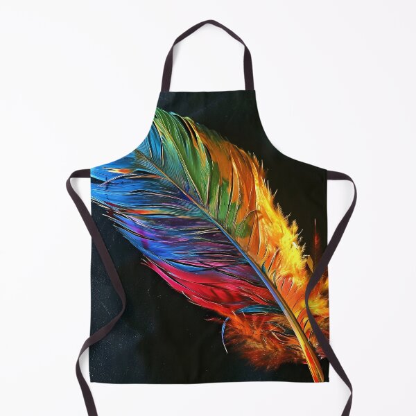 Item preview, stunningly colorful tie dye feather print designed and sold by dcrc.