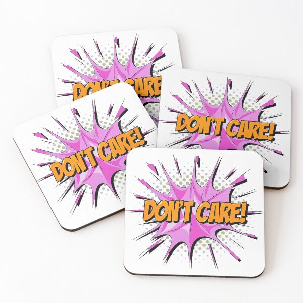 Item preview, Bold 'Don't Care' Design in Vibrant Purple and Orange designed and sold by Pro AguiZoul Art.