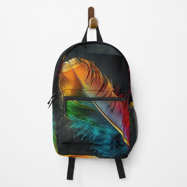 Item preview, stunningly colorful tie dye feather print designed and sold by dcrc.