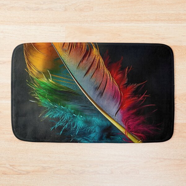 Item preview, stunningly colorful tie dye feather print designed and sold by dcrc.