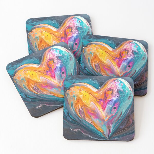 Item preview, Multicolored liquid heart designed and sold by Fantasyplus.