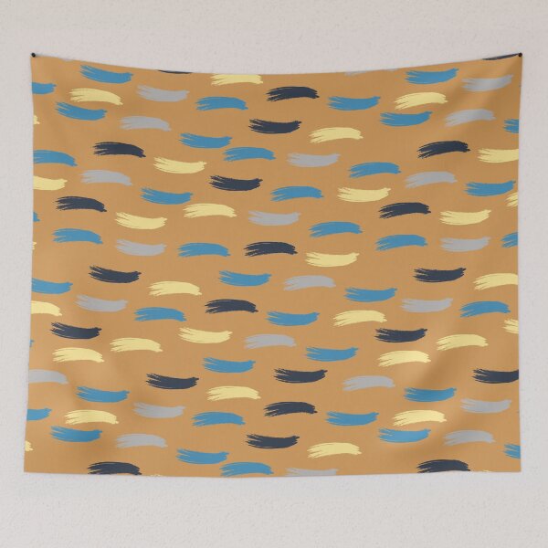 Item preview, Beautiful Yellow and Blue Paint Brush theme designed and sold by EMMonovi.