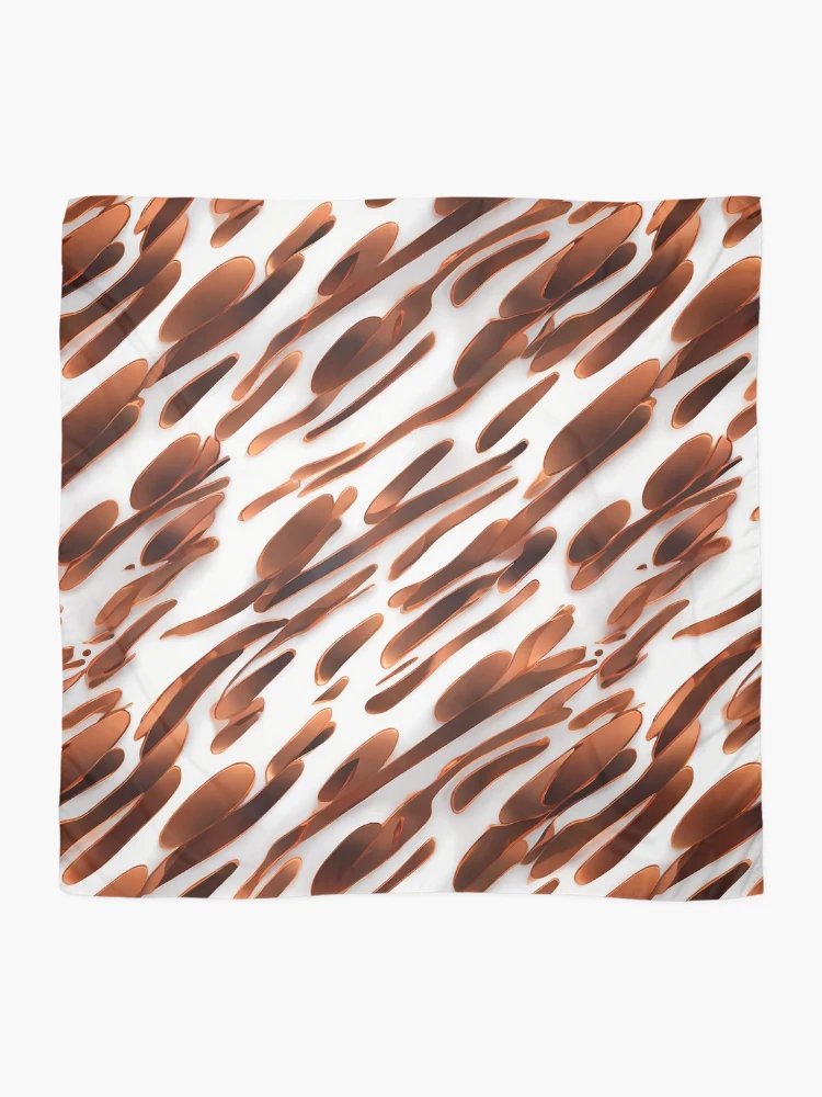 Thumbnail 2 of 3, Scarf, Metallic Pattern: Copper Pattern designed and sold by CreativeSparkzz.