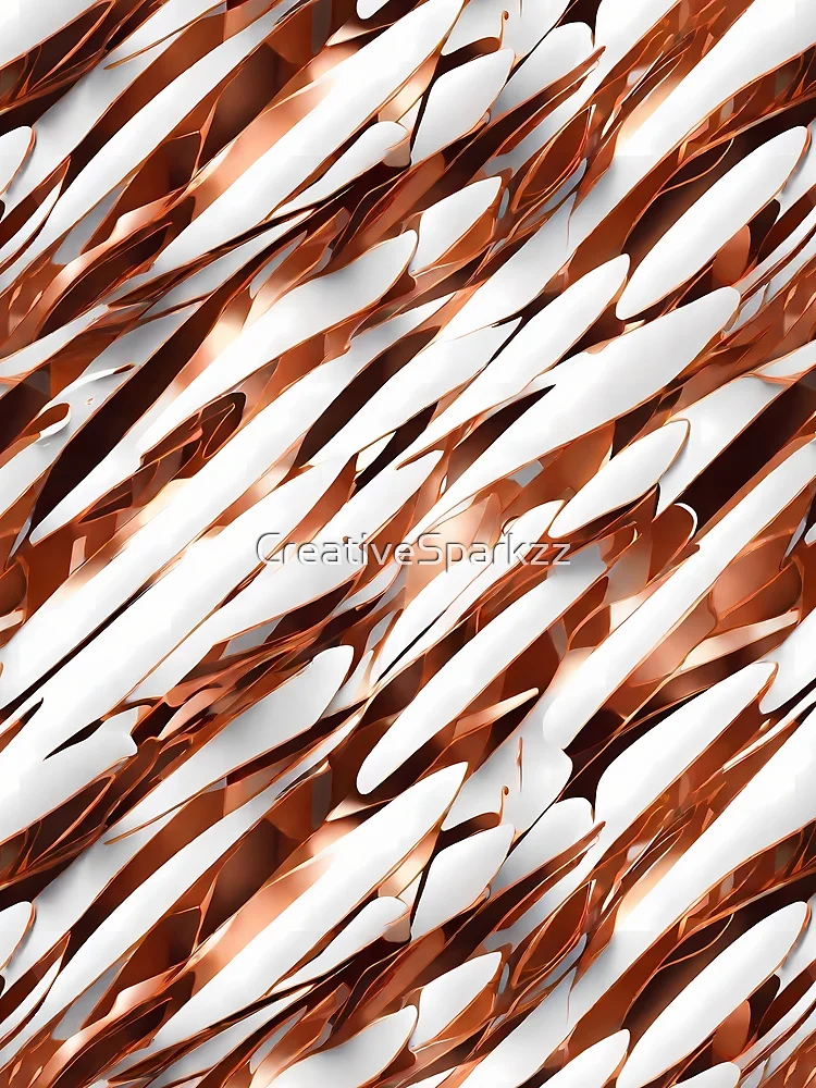 Thumbnail 3 of 3, Scarf, Metallic Pattern: Copper Pattern designed and sold by CreativeSparkzz.