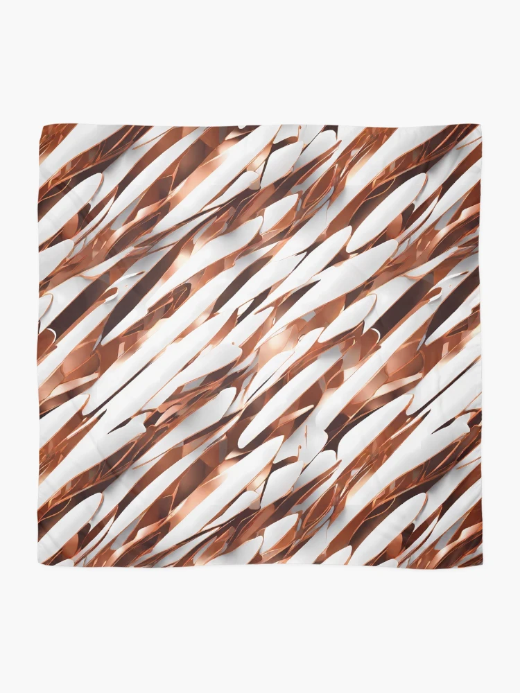 Thumbnail 2 of 3, Scarf, Metallic Pattern: Copper Pattern designed and sold by CreativeSparkzz.