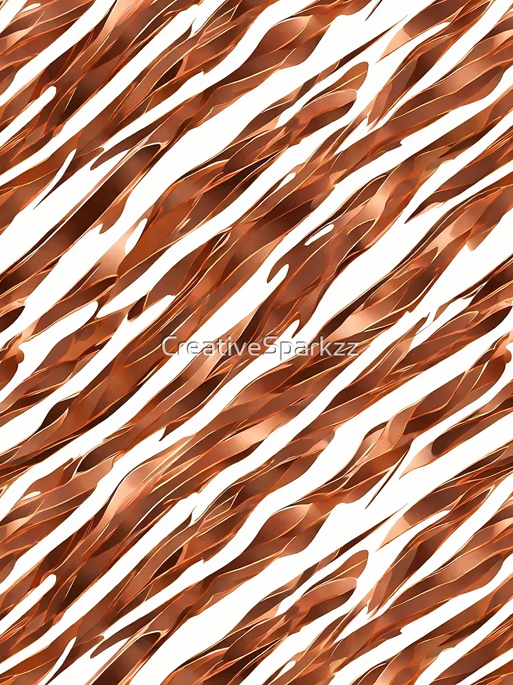 Thumbnail 3 of 3, Scarf, Metallic Pattern: Copper Pattern designed and sold by CreativeSparkzz.