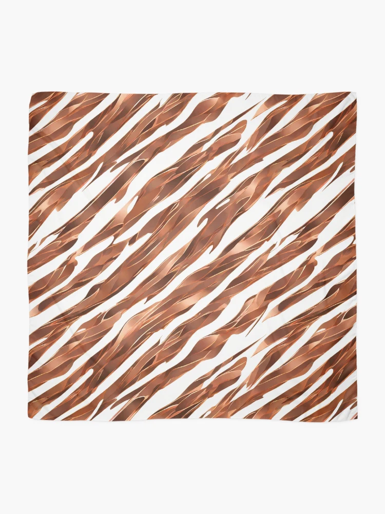 Thumbnail 2 of 3, Scarf, Metallic Pattern: Copper Pattern designed and sold by CreativeSparkzz.