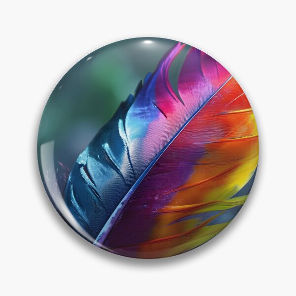Item preview, stunningly colorful tie dye feather print designed and sold by dcrc.