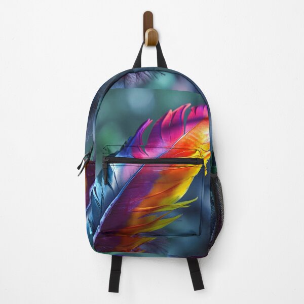 Item preview, stunningly colorful tie dye feather print designed and sold by dcrc.
