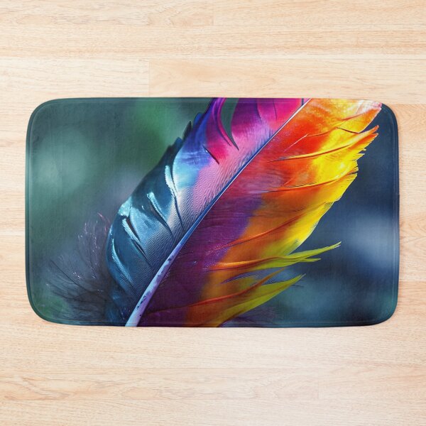 Item preview, stunningly colorful tie dye feather print designed and sold by dcrc.