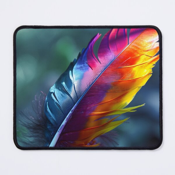 Item preview, stunningly colorful tie dye feather print designed and sold by dcrc.