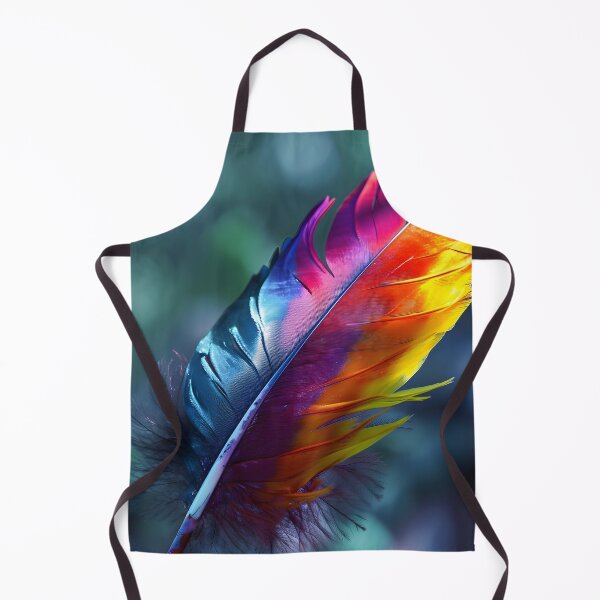 Item preview, stunningly colorful tie dye feather print designed and sold by dcrc.