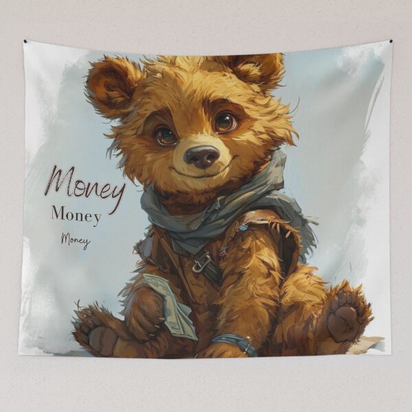 Item preview, Bear of Fortune, FinanciallyFurry, Prosperous Paws, Animal Lovers Tee, Gift designed and sold by Terry-Salsa.