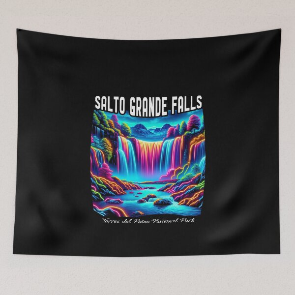 Item preview, Chilean Torres Del Paine Salto Grande Falls Neon Glow designed and sold by SambaStyles.