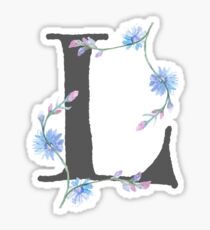 Flowery 'L' Sticker