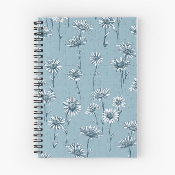 Item preview, Cottage Daisies in Steel Blue designed and sold by designedbydebby.