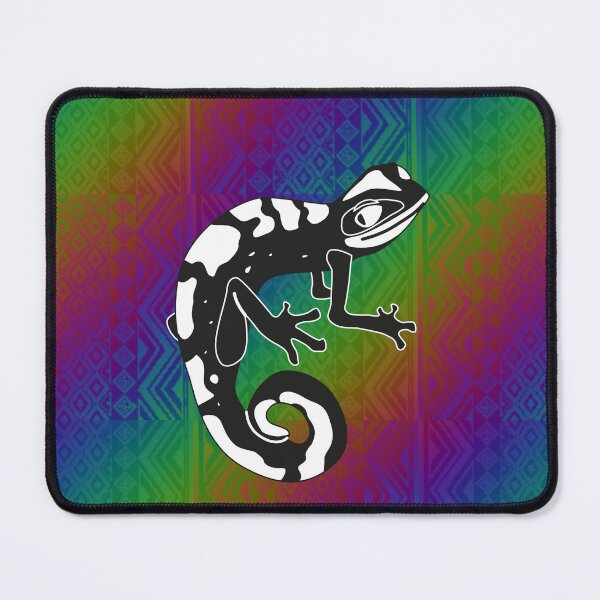 Item preview, Lizard sitting on rainbow indian pattern designed and sold by SweetRossel.