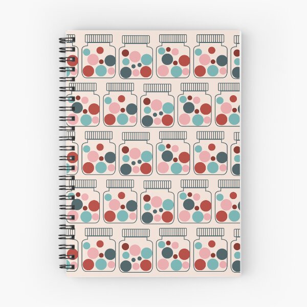 Item preview, Retro pattern No.56a- retro jars pinks and blues designed and sold by TalkingHerds.
