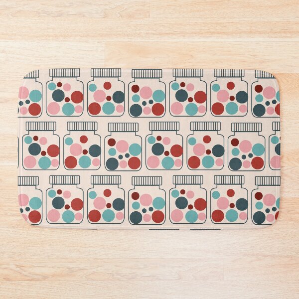 Item preview, Retro pattern No.56a- retro jars pinks and blues designed and sold by TalkingHerds.