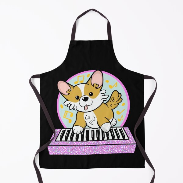 Item preview, Cute Corgi Plays Piano  designed and sold by DrawsCutePaws.