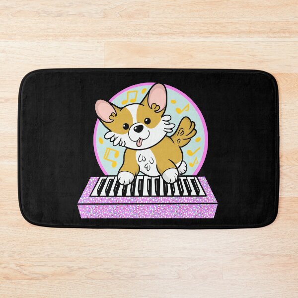 Item preview, Cute Corgi Plays Piano  designed and sold by DrawsCutePaws.