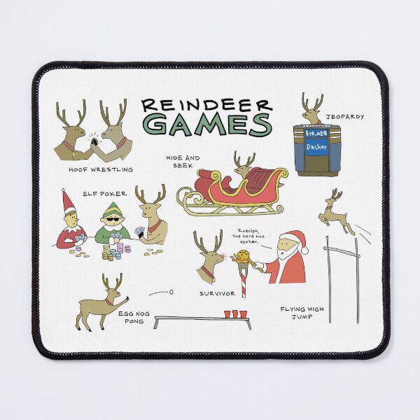 Item preview, Reindeer Games holiday greeting card designed and sold by Planet-Pop.