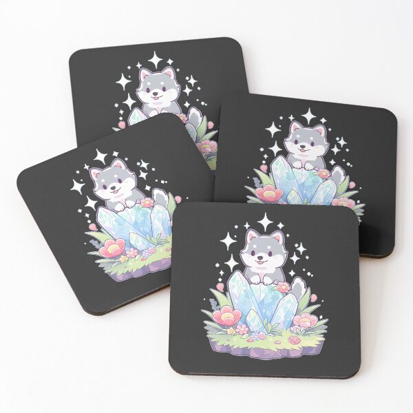 Item preview, Grey Siberian Husky Dog Crystal designed and sold by Clara Hollins.