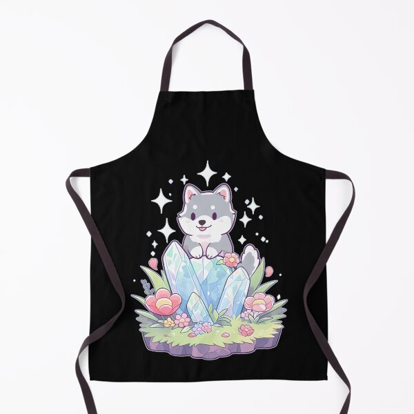 Item preview, Grey Siberian Husky Dog Crystal designed and sold by Clara Hollins.