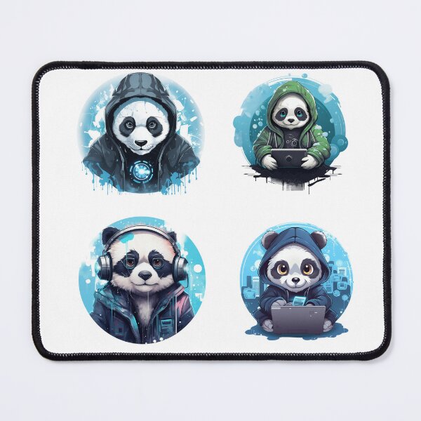 Item preview, Sticker Pack 4: Happy Hacker Panda stickers designed and sold by HellsingDesigns.