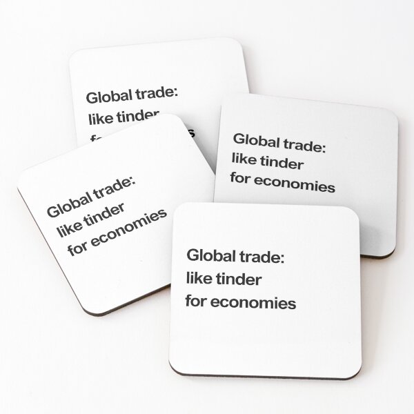 Item preview, Global trade: like tinder for economies black designed and sold by newprojectvibe.