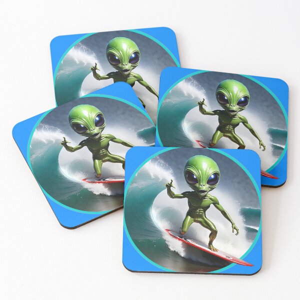 Item preview, Extraterrestrial Waves: Alien Greetings on the Surf designed and sold by leyfinder.