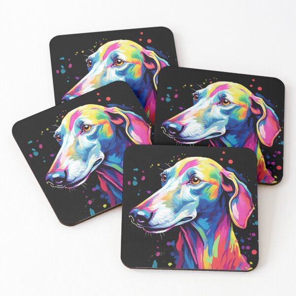 Item preview, colorful Sloughi colorful dog painting designed and sold by WallyPink.