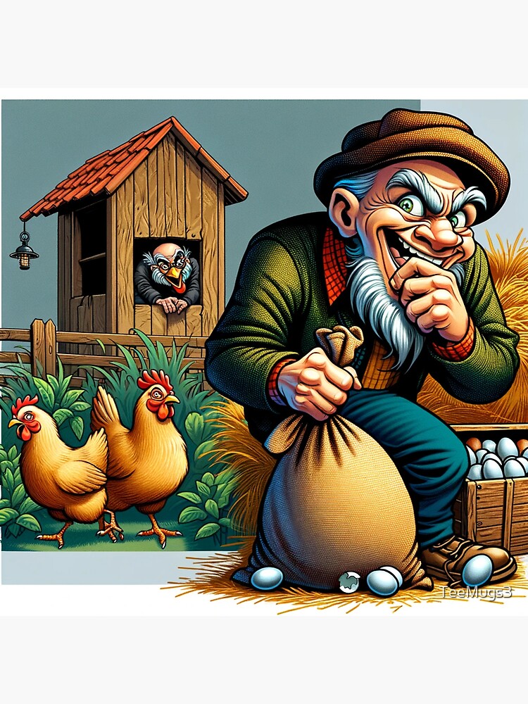 Thumbnail 3 of 3, Sticker, Egg Thief: Misadventures at the Henhouse designed and sold by TeeMugs3.