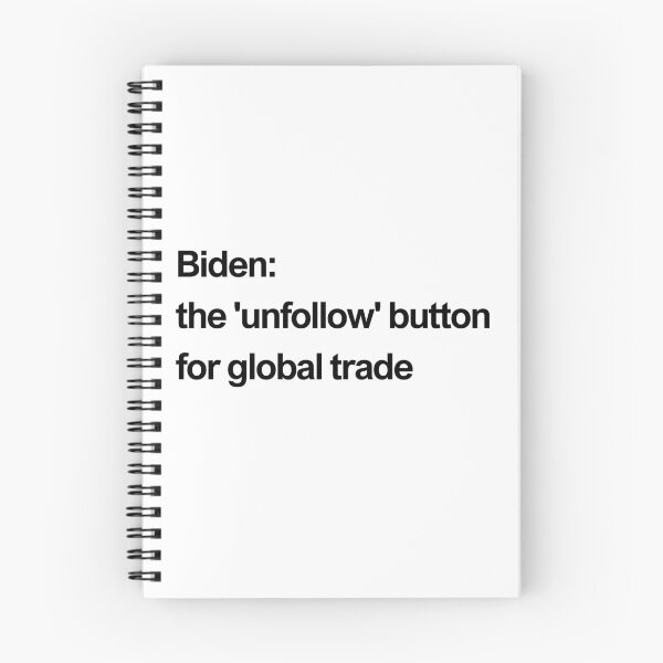 Item preview, Biden: the 'unfollow' button for global trade black designed and sold by newprojectvibe.