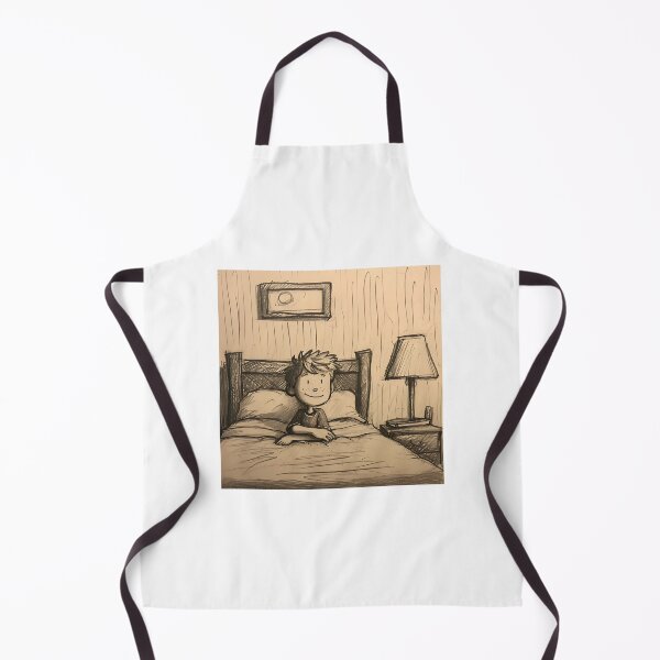 Item preview, Boy by Bed Stick Drawing Art Print - Minimalistic Childhood Decor designed and sold by ArboretumFinds.