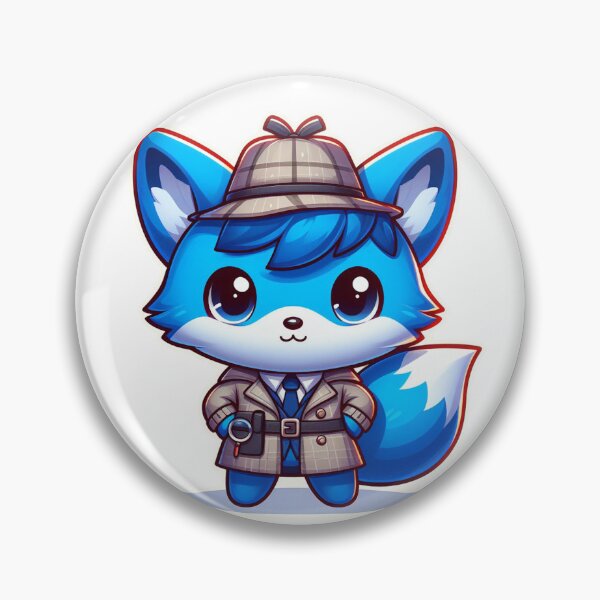 Item preview, Cute Blue Fox - Detective designed and sold by Ederson D'Mind.