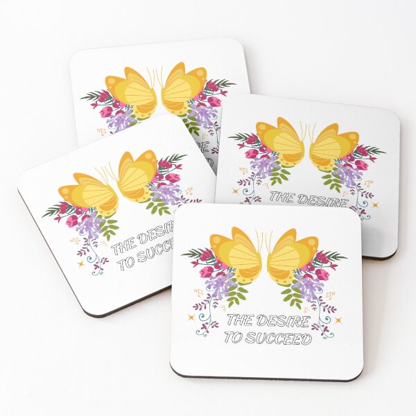 Item preview, The Desire To Succeed Butterfly and Flowers designed and sold by Quote Gallery.
