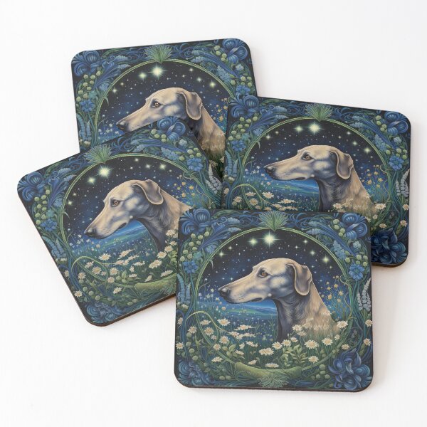 Item preview, Sloughi Arabian Greyhound, dog in vintage retro style designed and sold by WallyPink.