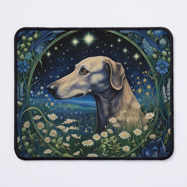 Item preview, Sloughi Arabian Greyhound, dog in vintage retro style designed and sold by WallyPink.