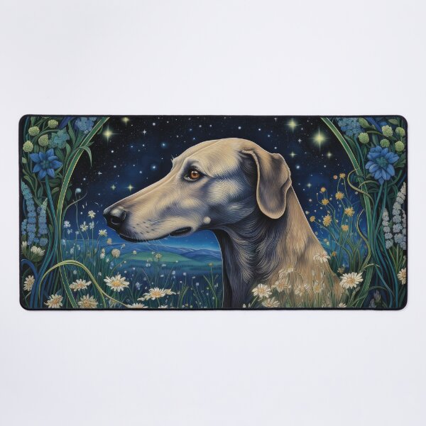 Item preview, Sloughi Arabian Greyhound, dog in vintage retro style designed and sold by WallyPink.