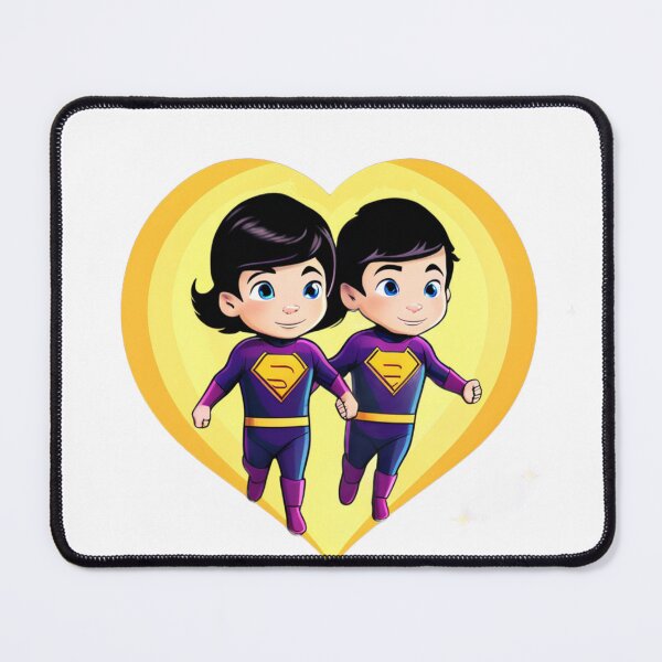 Item preview, Fabulous Twin in superheroic mood designed and sold by Sparkdesigner2.